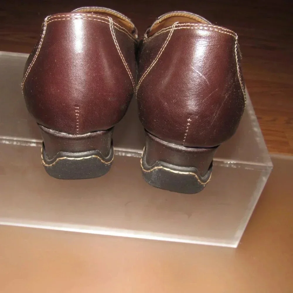 EUROSOFT by SOFFT Leather Loafers Brown Slip-On Shoes Size 9.5M